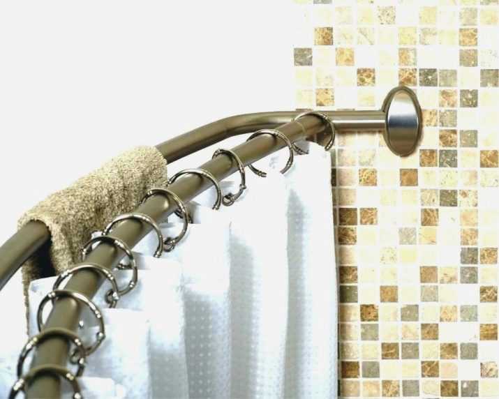 Угловой карниз для штор в ванную комнату: виды, сравнение материалов, как надежно установить