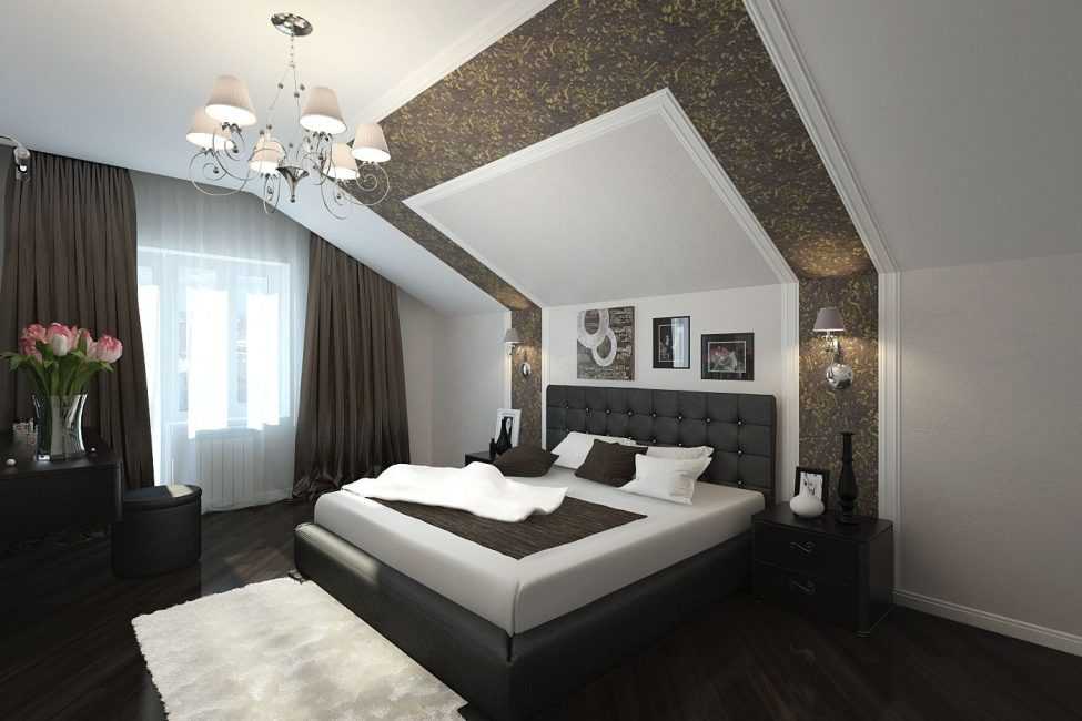 Мансардная спальня — 90 фото модных идей оформления дизайна спальни