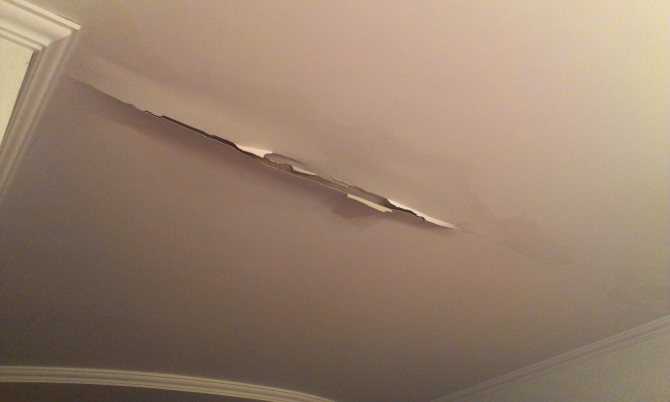 Технология ремонта гипсокартонного потолка