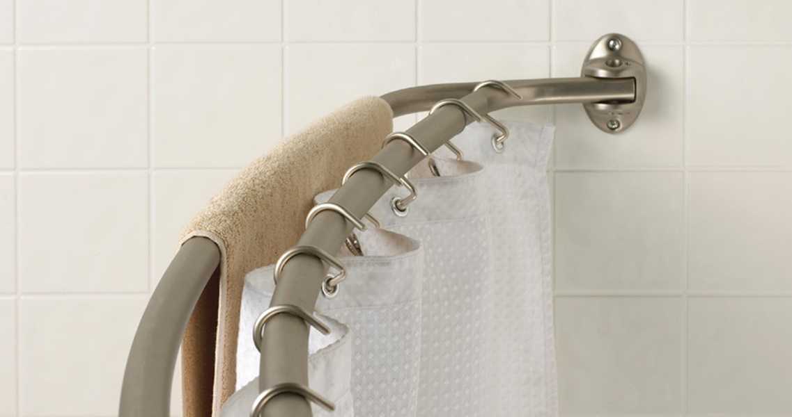 Как повесить шторку в ванной, виды карнизов, штор и креплений