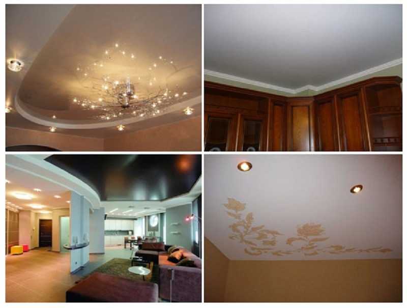 Виды потолков: многоуровневые в квартире, подвесные варианты и подшивное покрытие