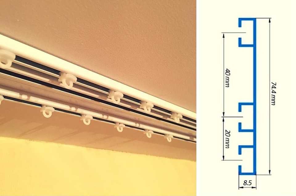 Обзор профильных потолочных карнизов для штор (12 фото)