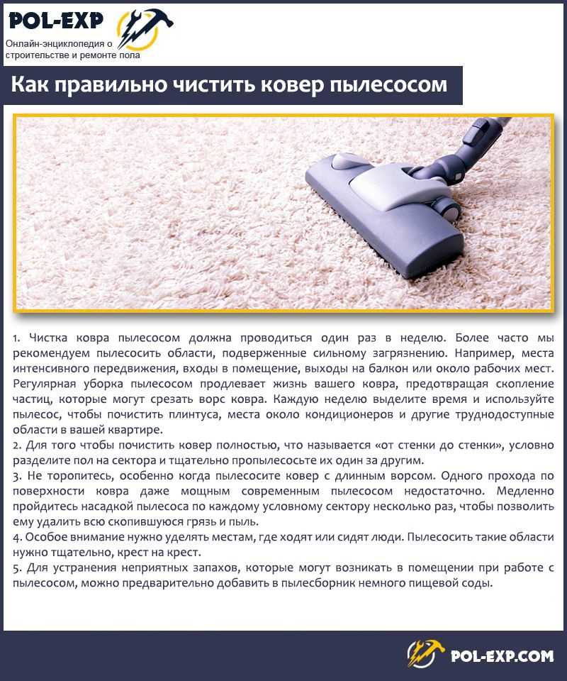 Как часто нужно пылесосить ковры: инструкция
