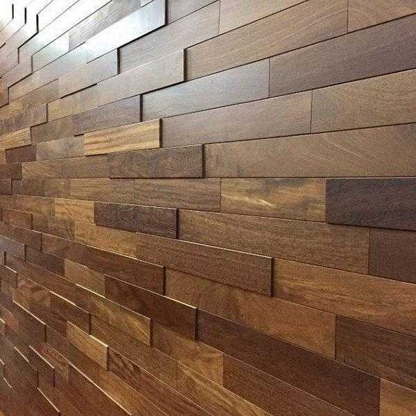 Использование деревянных 3d панелей для отделки стен