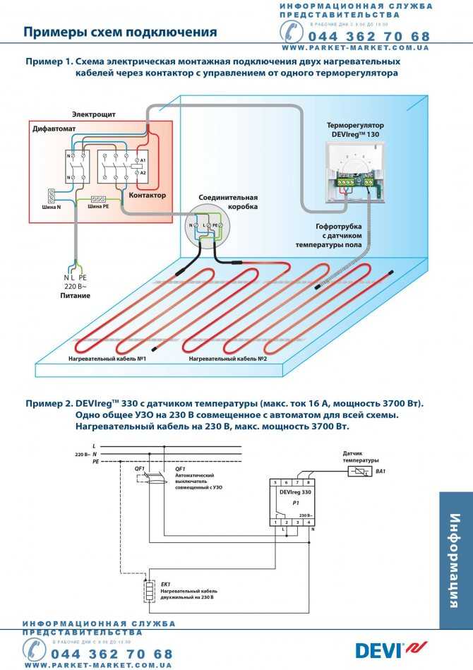 Терморегулятор для водяного теплого пола - схема подключения