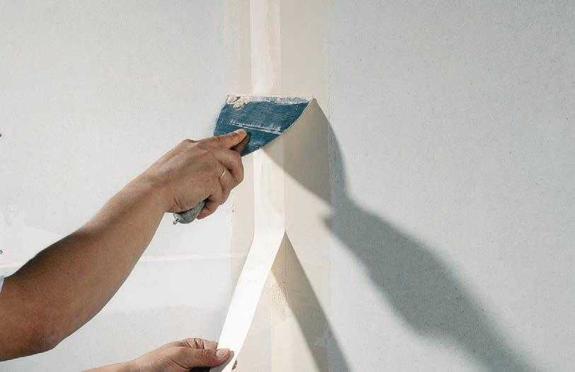Как правильно заделать швы на гипсокартоне бумажной лентой