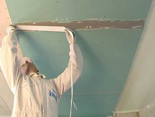 Трещины на потолке из гипсокартона после покраски как исправить