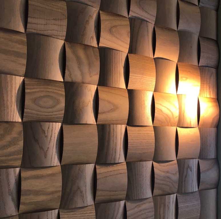 Стеновые панели с 3д эффектом: как сделать самому из дерева с подсветкой